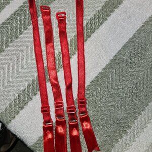 NEW Set of 4 RED Garter straps fro Corsets/Bustiers ect.